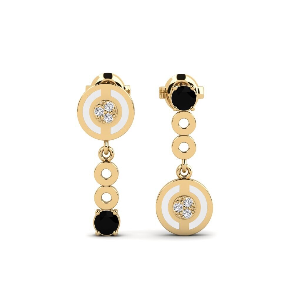 Diamante Negro Pendiente de mujer Meg