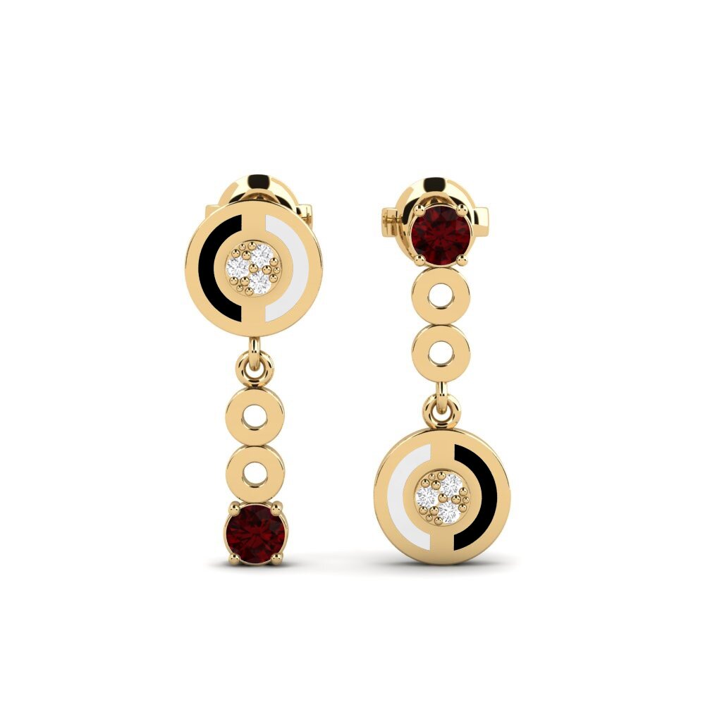 Drops & Dangle Garnet Earrings