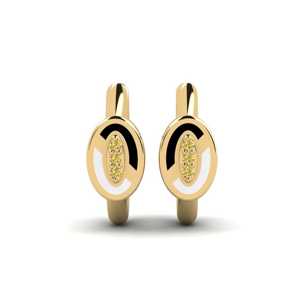 Diamante Amarillo Pendiente de mujer Romolout