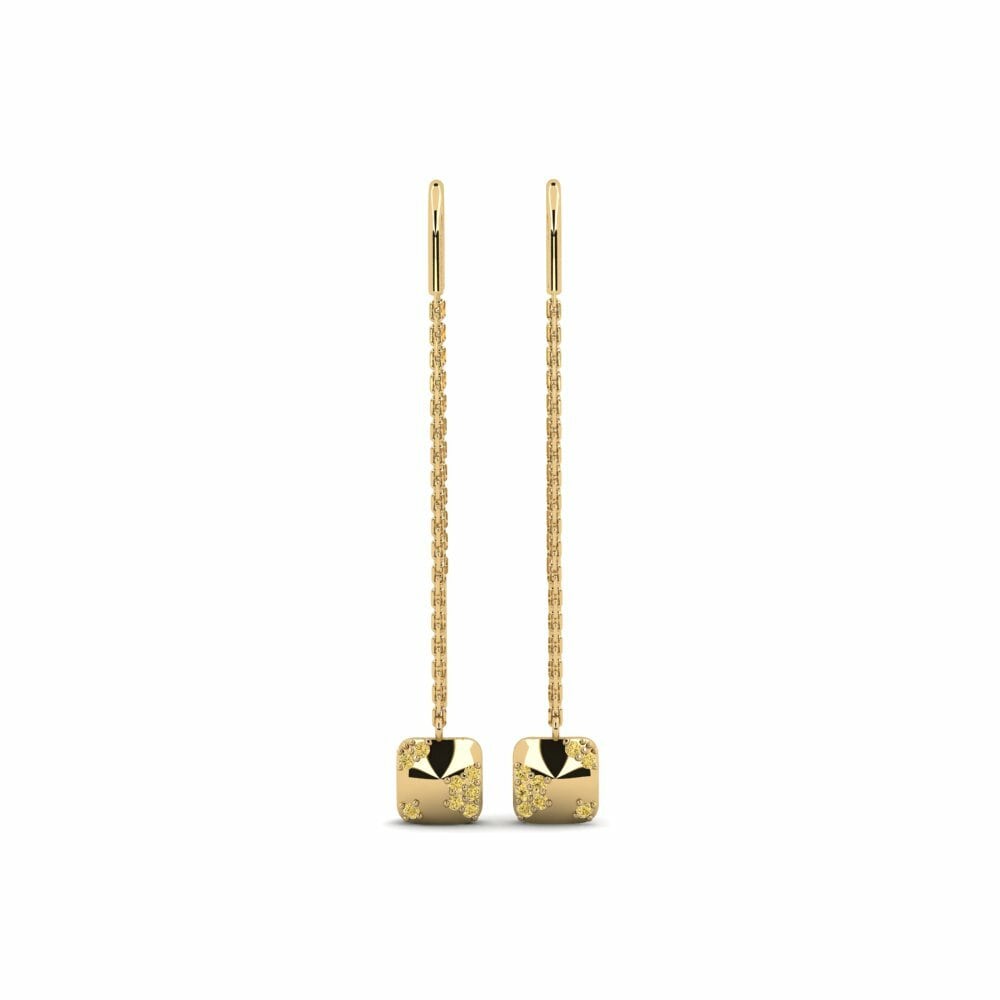 Diamante Amarillo Pendiente de mujer Serigmas