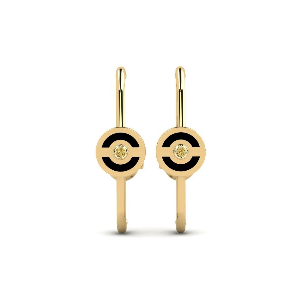 Diamante Amarillo Pendiente de mujer Smalto