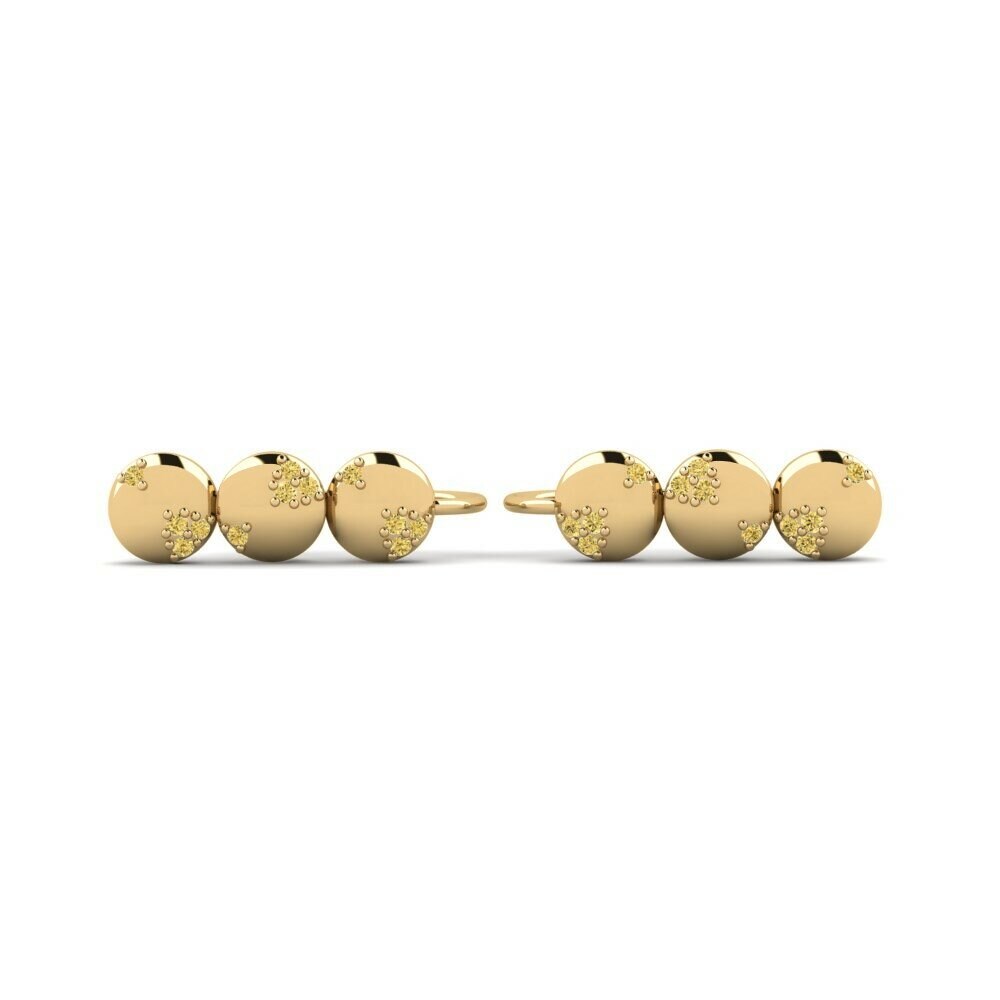 Diamante Amarillo Pendiente de mujer Sosiyh