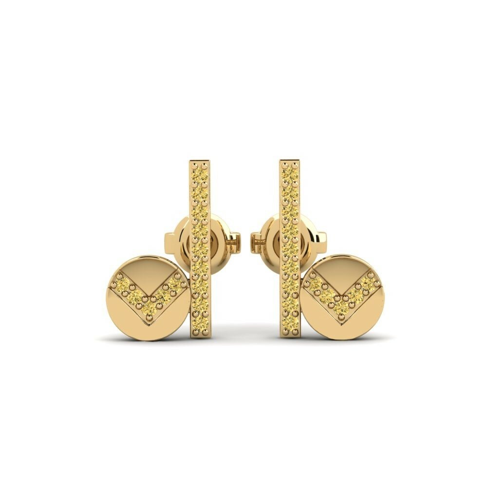 Diamante Amarillo Pendiente de mujer Welirang