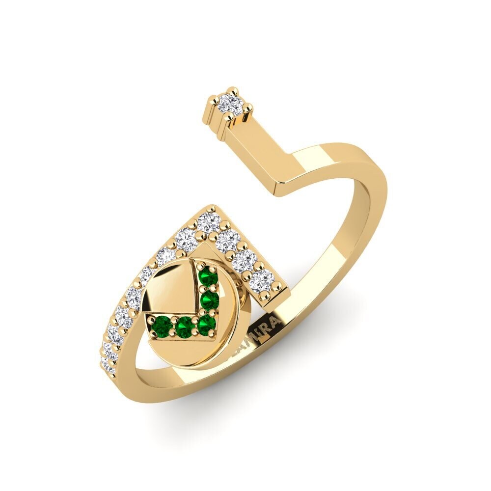 Zircone Verde Anello Amteado