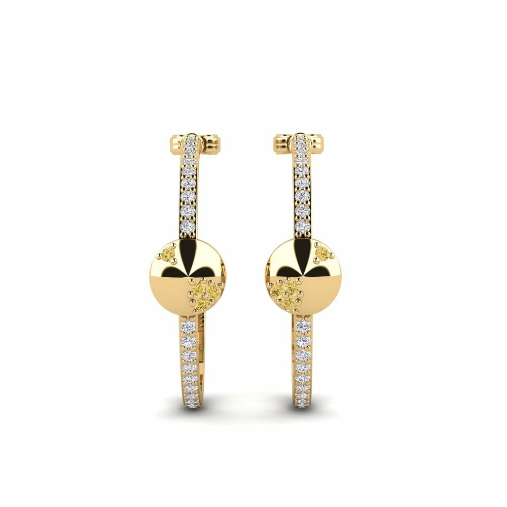 Diamante Amarillo Pendiente de mujer Anagras