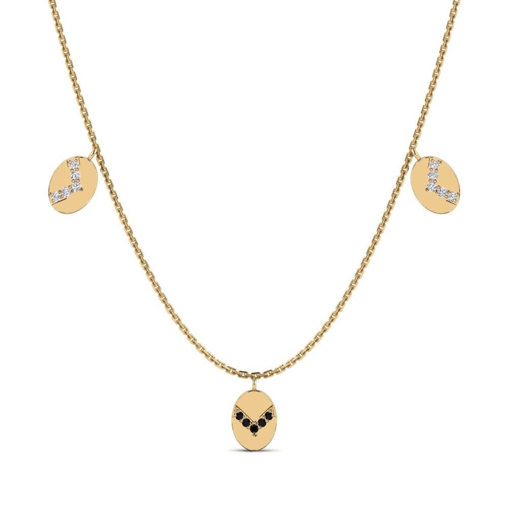 Black Sapphire Women's Necklace Anjwado