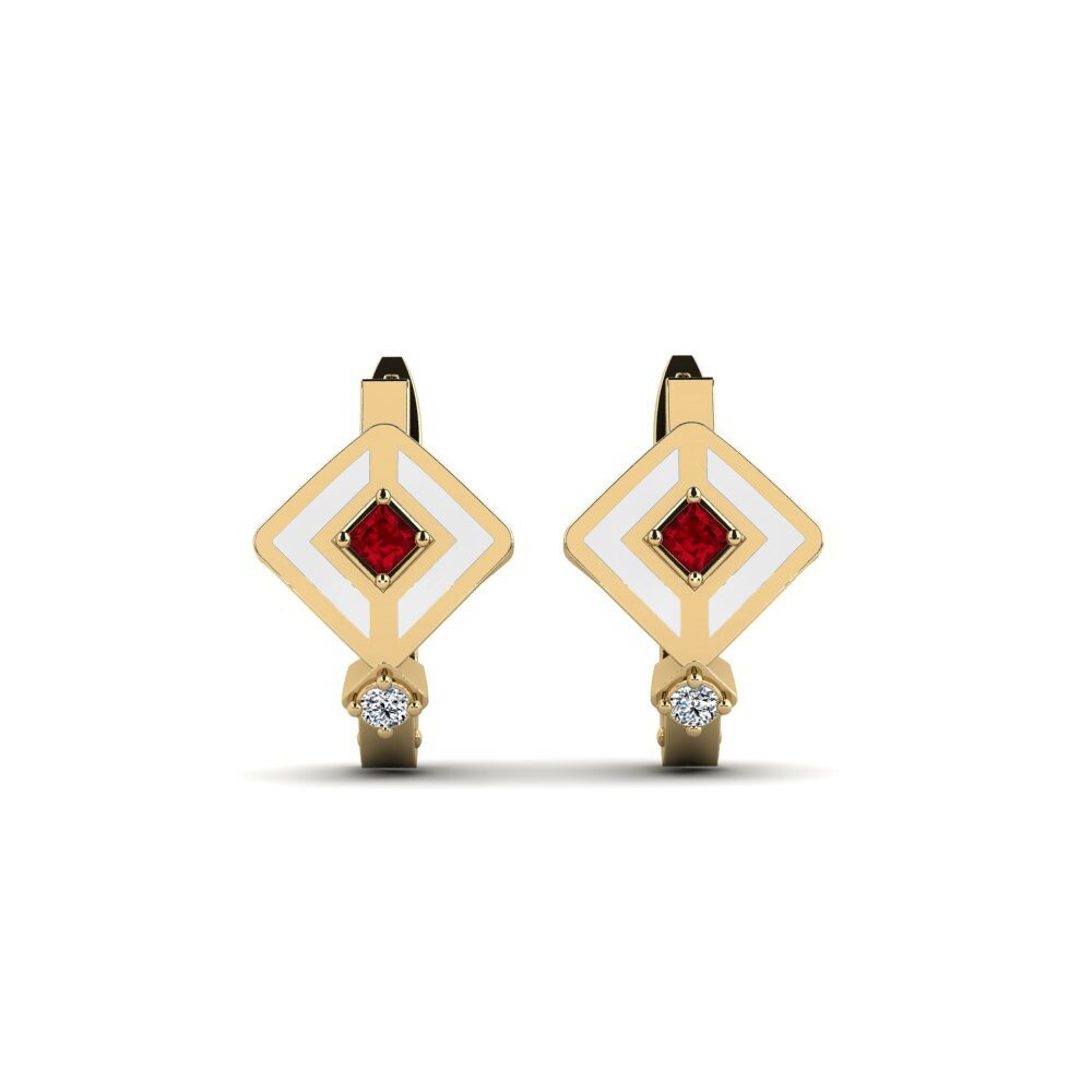 Red Zirconia Women's Earring Apolni