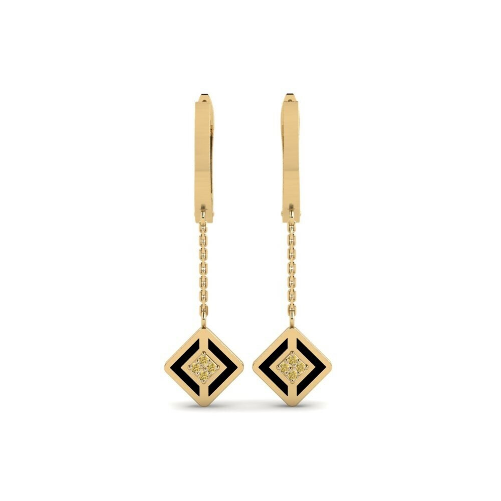 Diamante Amarillo Pendiente de mujer Arenzano