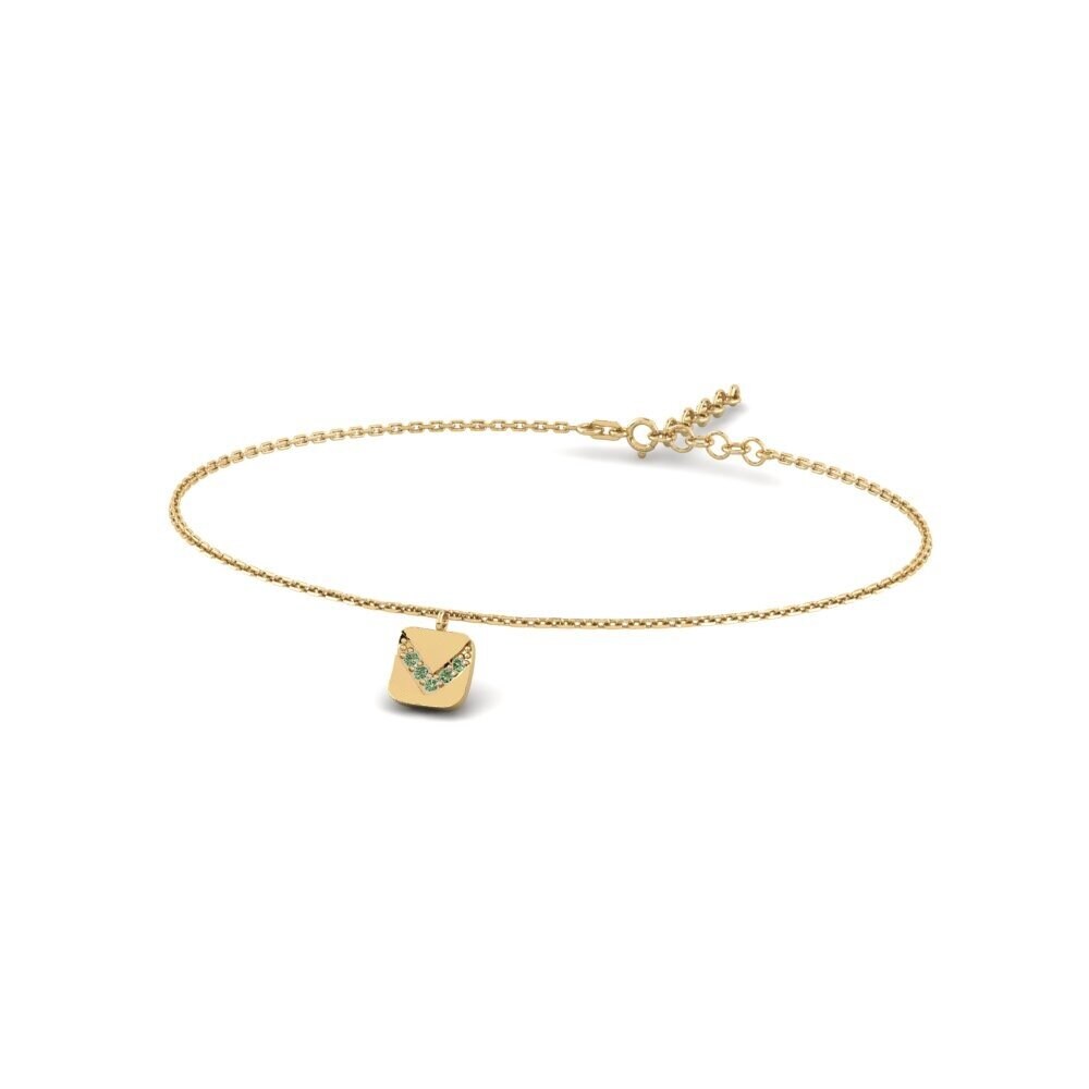 Diamante Verde Pulseira Feminino Changseondo