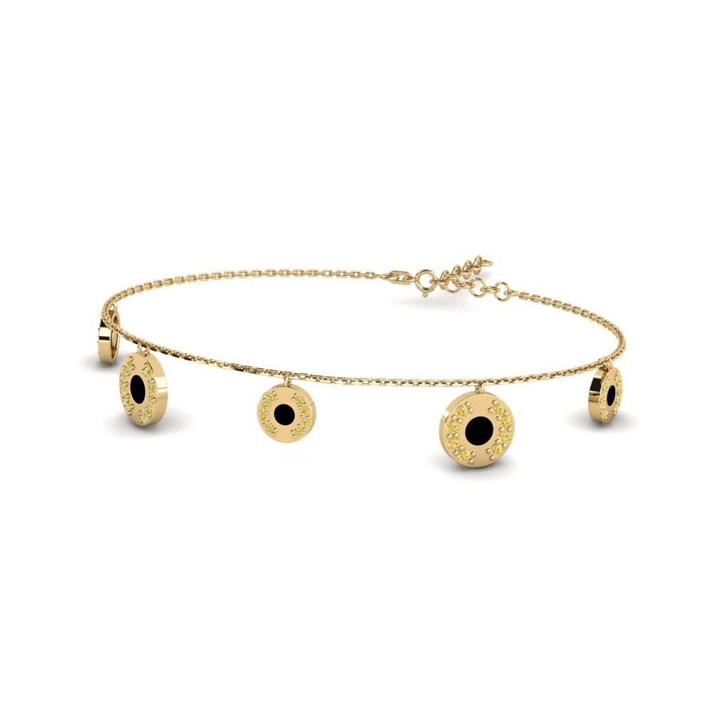 Yellow Diamond Women's Bracelet Colonne