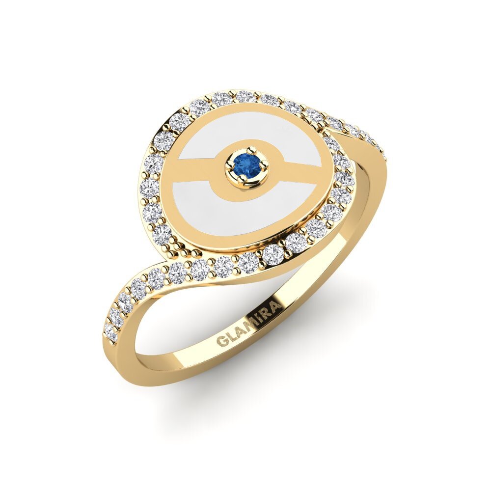 Dunkelblauer Zirkonia Ring Dorio