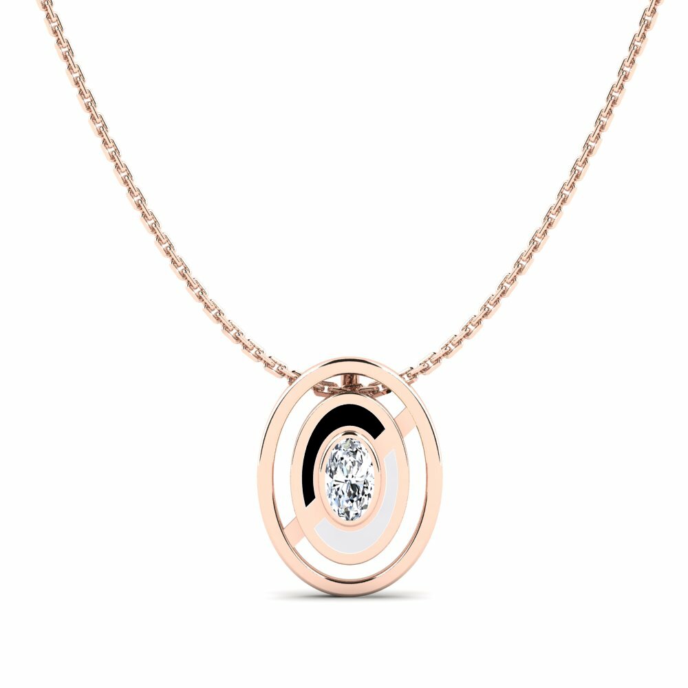 Vàng Hồng 18K Đá Zirconia Mặt dây chuyền nữ Gola