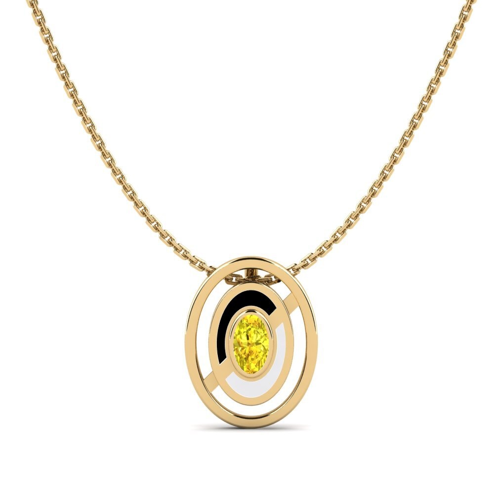 Yellow Sapphire Women's Pendant Gola