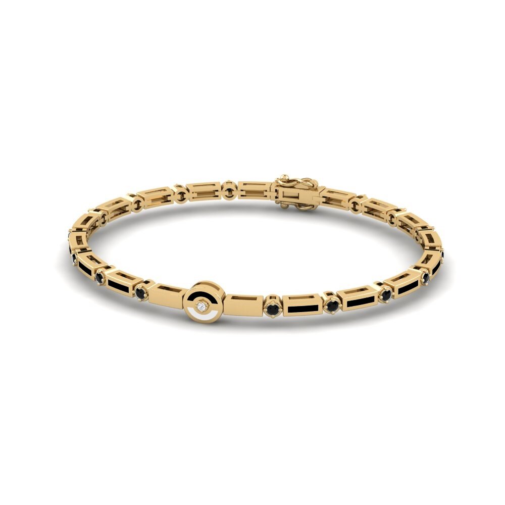 Armschmuck Glieder Schwarzer Diamant