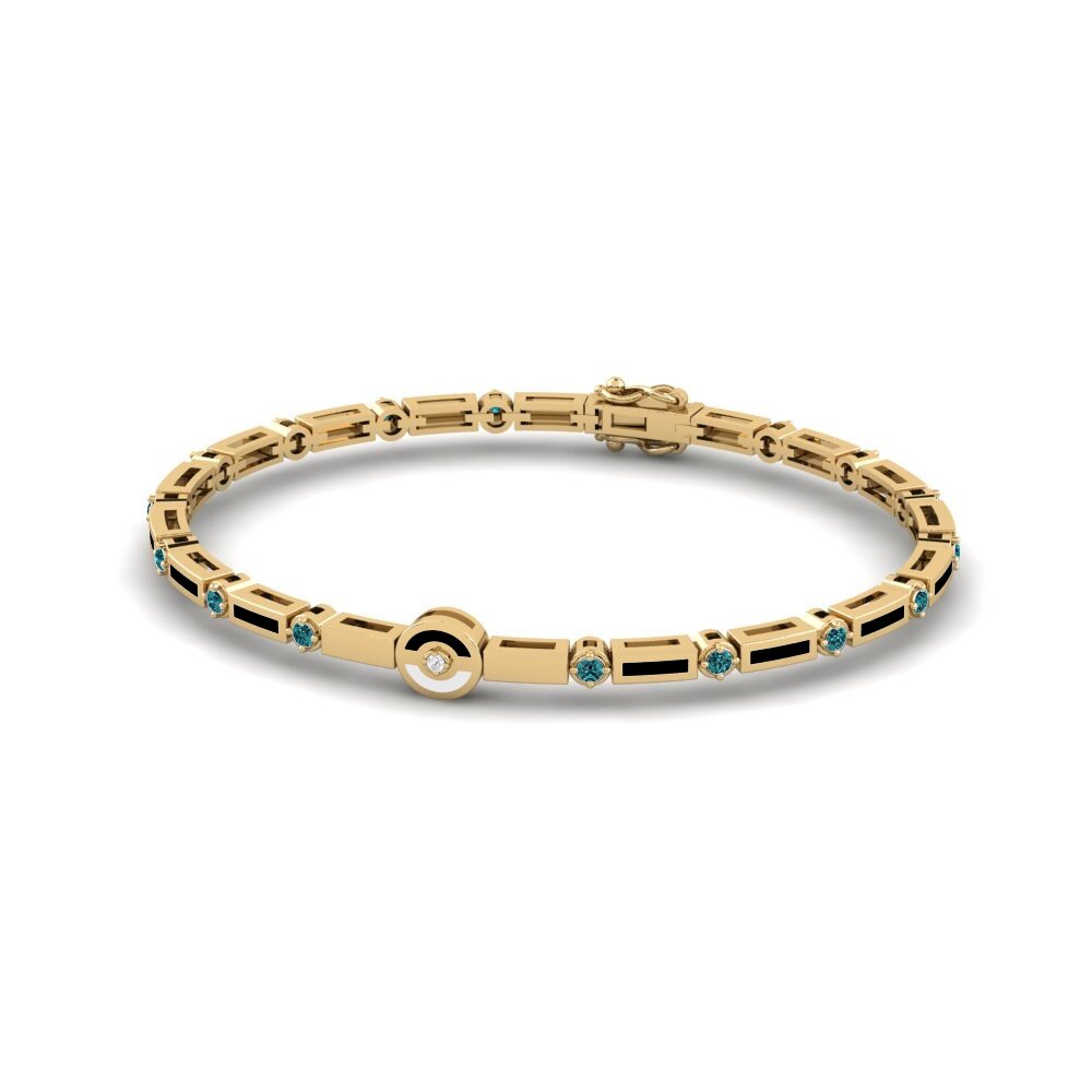 Link Blue Diamond Bracelets