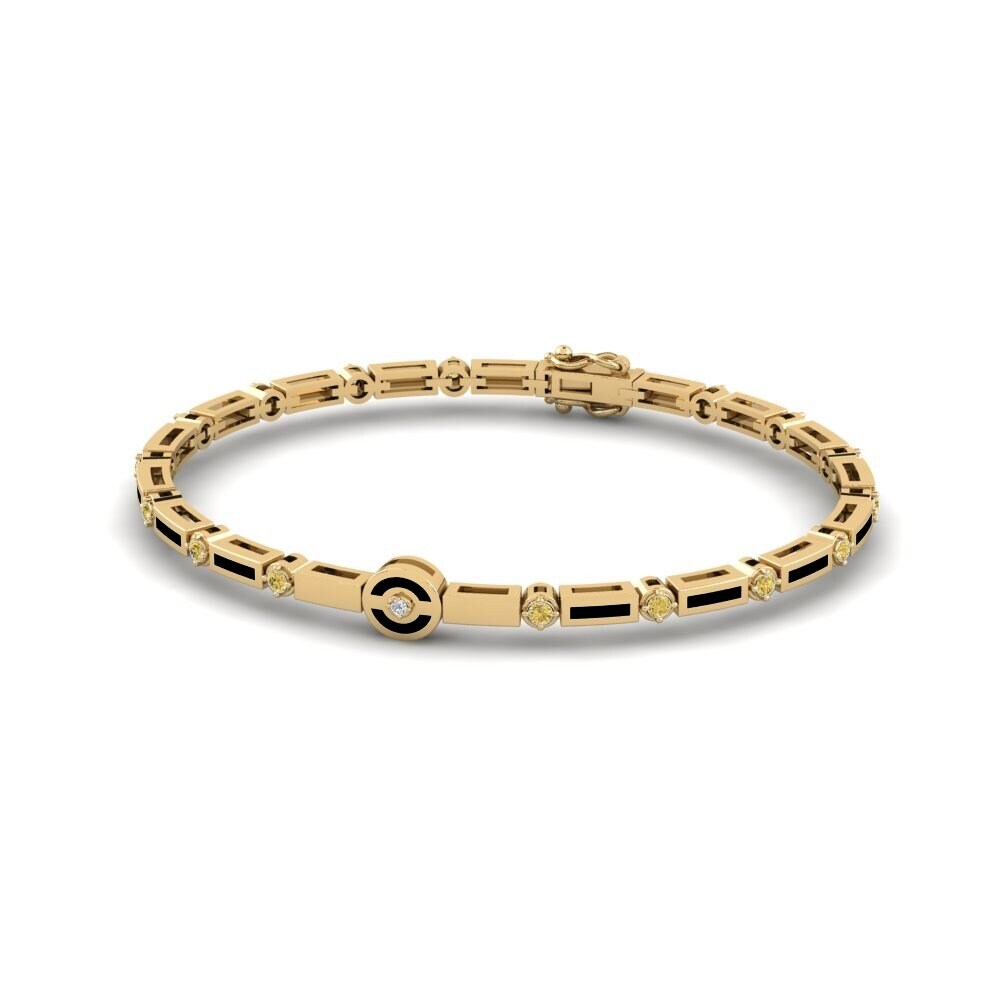 Yellow Diamond Women's Bracelet Infinito