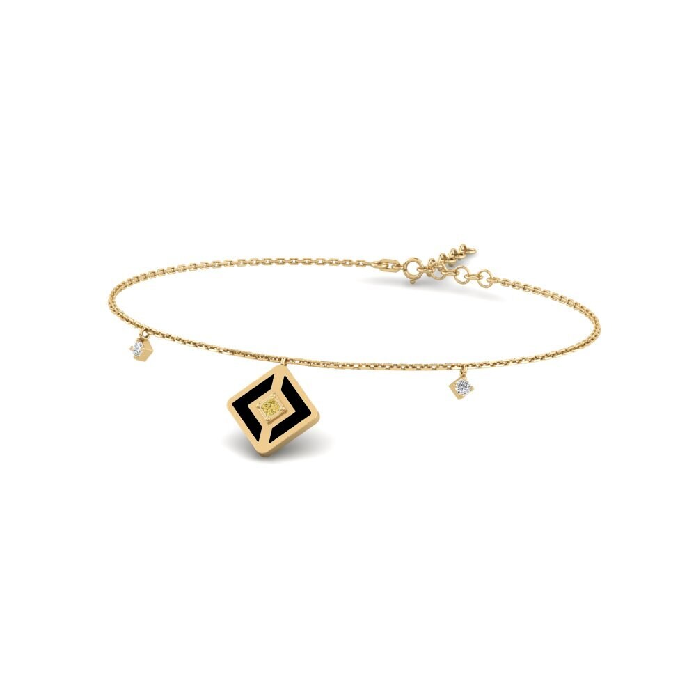 Yellow Diamond Women's Bracelet Insied