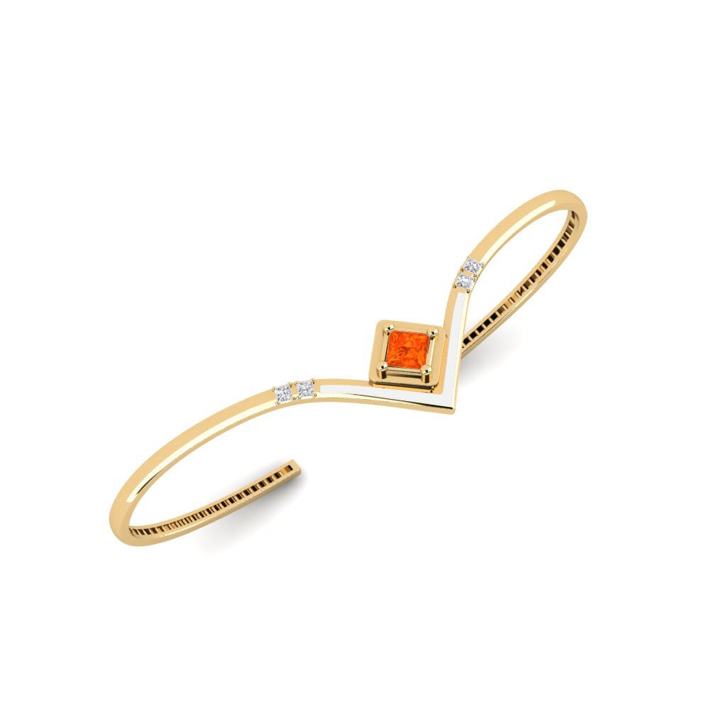 Fire Opal Palm Cuff Konnyu