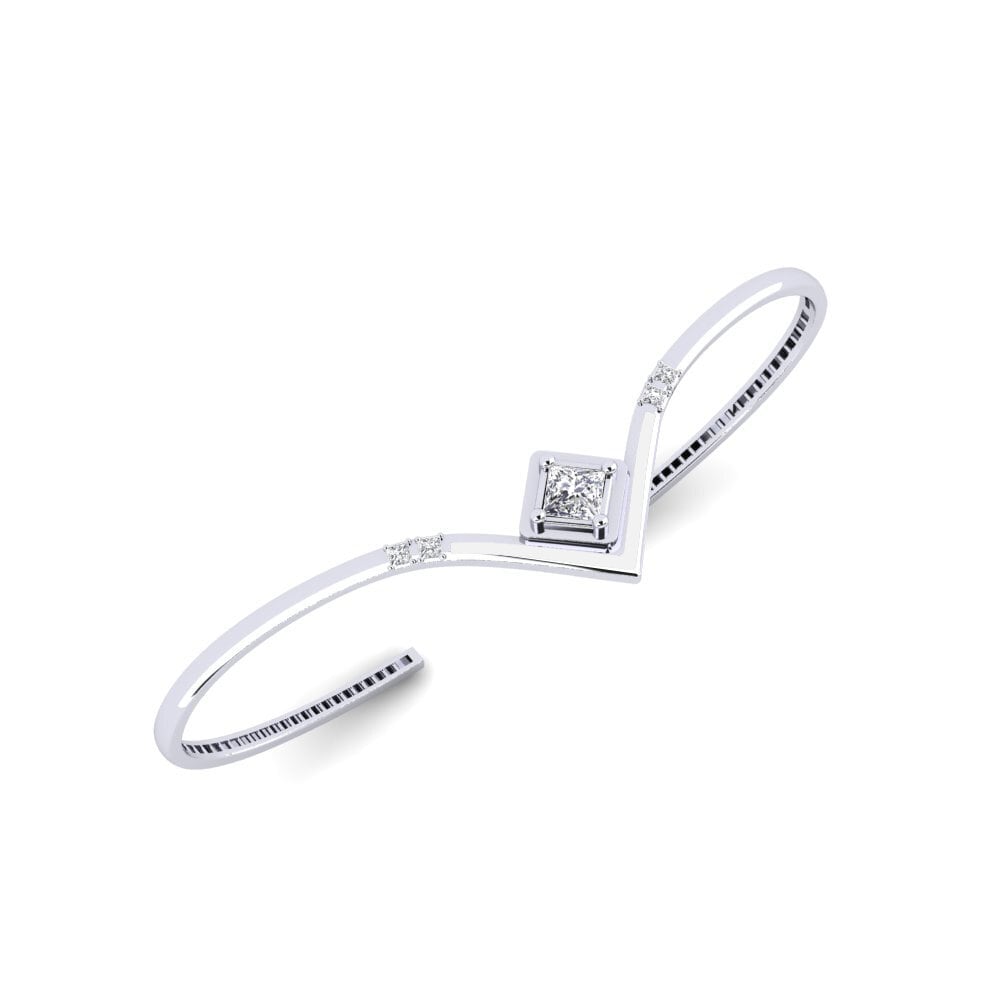 White Silver Palm Cuff Konnyu