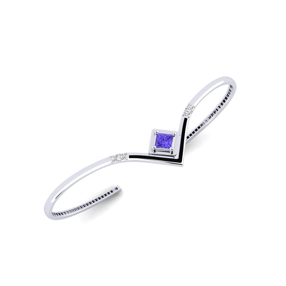 Plata 925 Tanzanita Pulsera de palma Konnyu