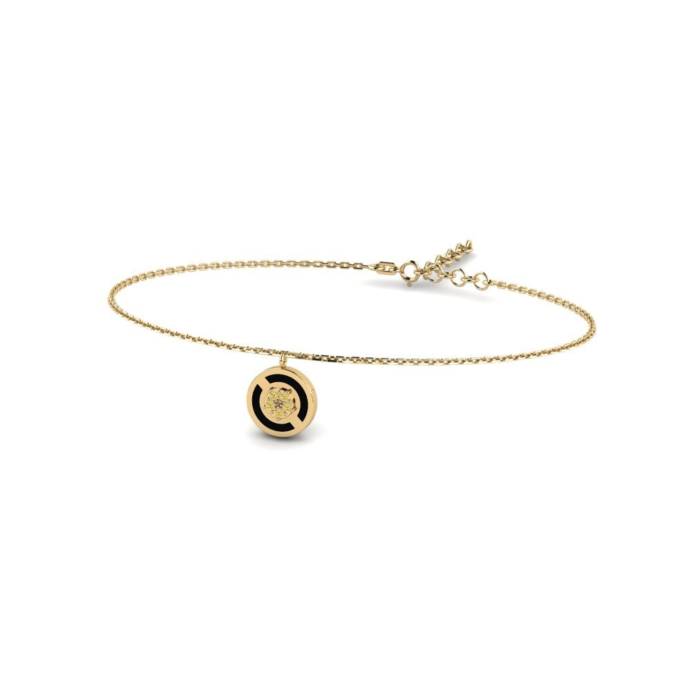 Yellow Diamond Women's Bracelet Kwadrat