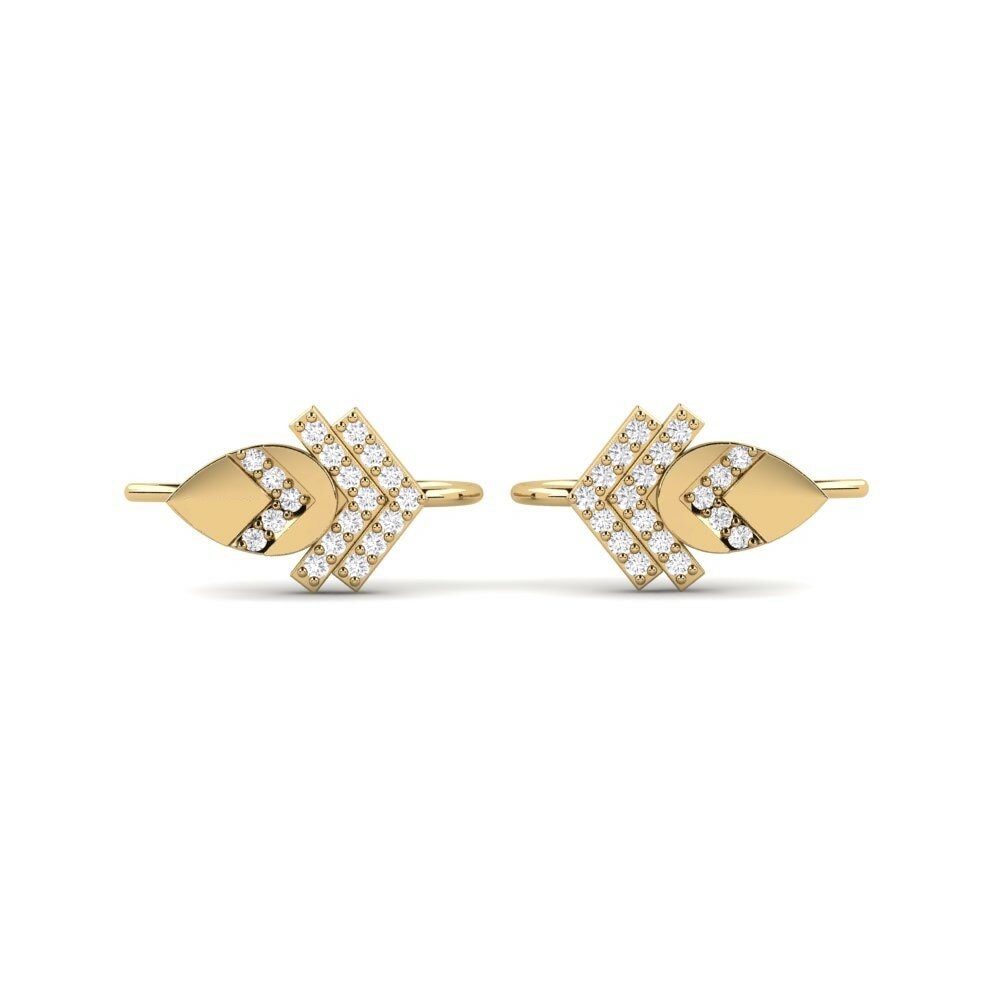 14k Oro Amarillo Pendiente de mujer Semeru