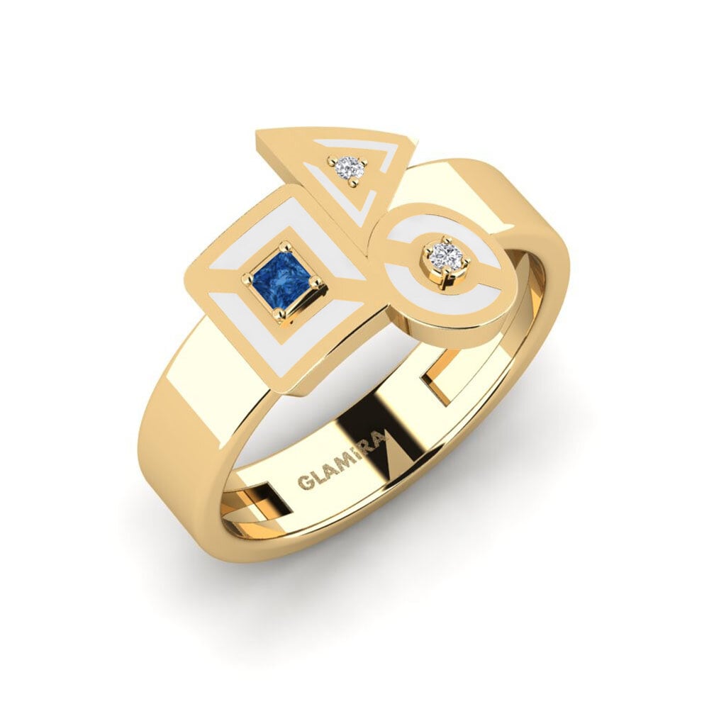 Dunkelblauer Zirkonia Ring Troppo
