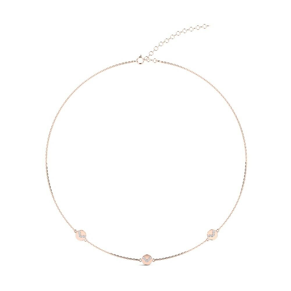 14k Oro rosa Collar Washiba