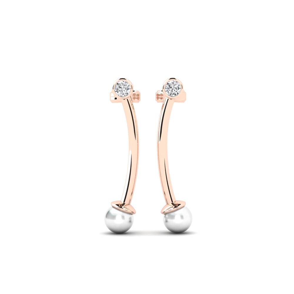 Rotgold 375 Diamant Damen ohrring Vivianate