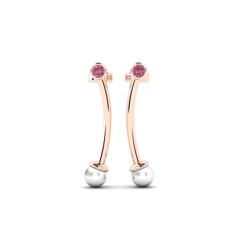 Rotgold 750 Rhodolit-Granat Damen ohrring Vivianate