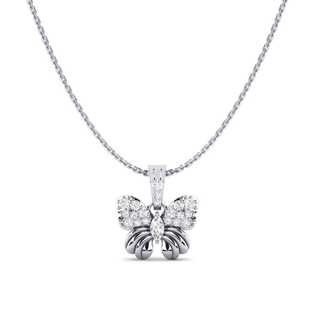 950 Platinum White sapphire Women's Pendant Alyaed