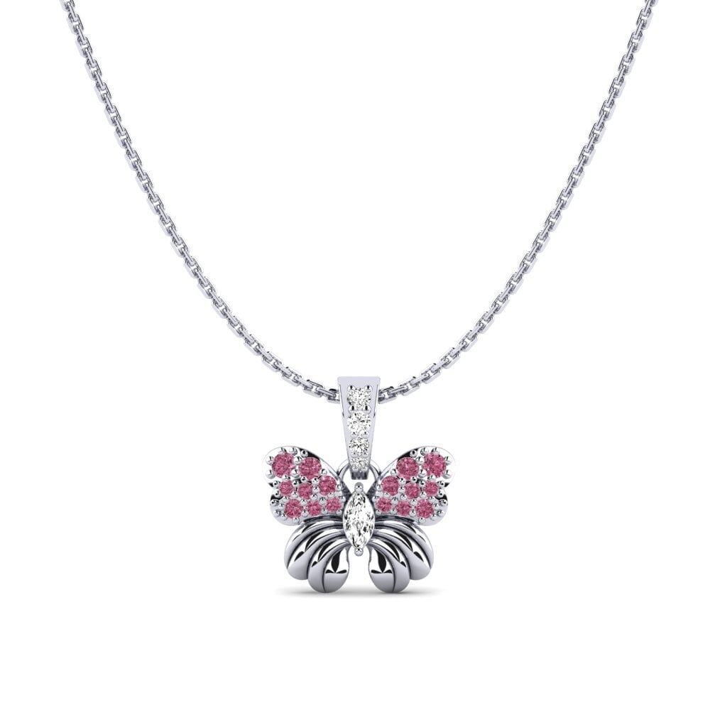 950 Platinum Rhodolite Garnet Women's Pendant Alyaed