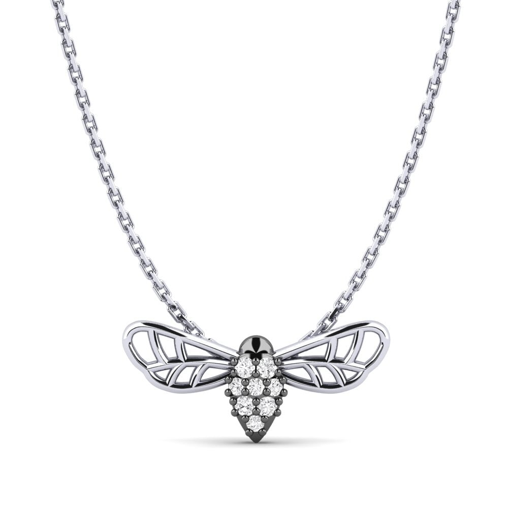 950 Platinum White sapphire Women's Pendant Asfikleias