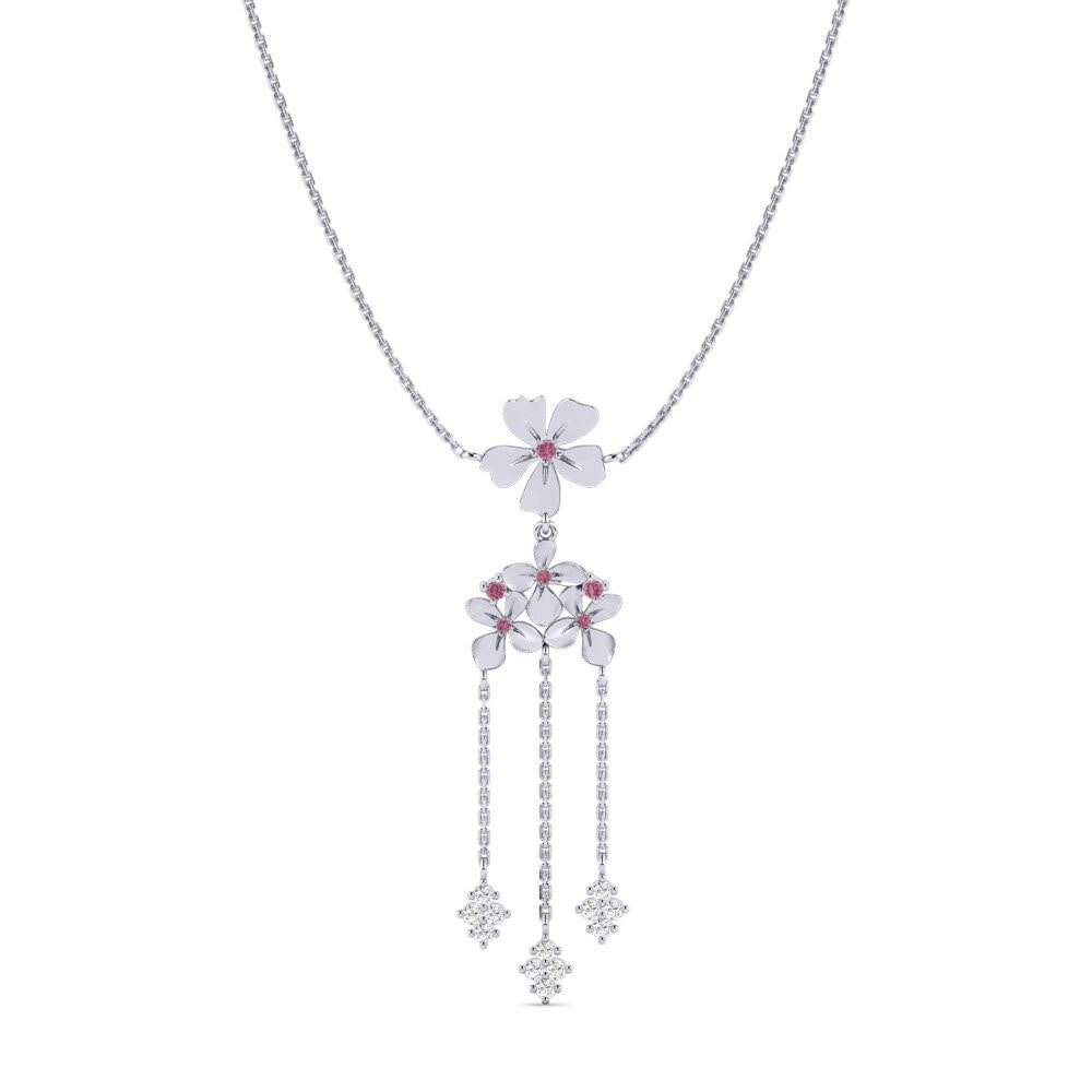 950 Platinum Rhodolite Garnet Women's Necklace Capizzi