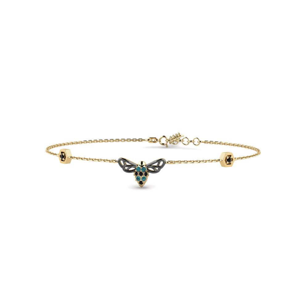 Diamant Bleu Bracelet pour femme Megaloupoleos