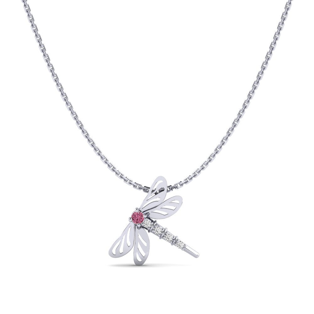 950 Platinum Rhodolite Garnet Women's Pendant Toucari