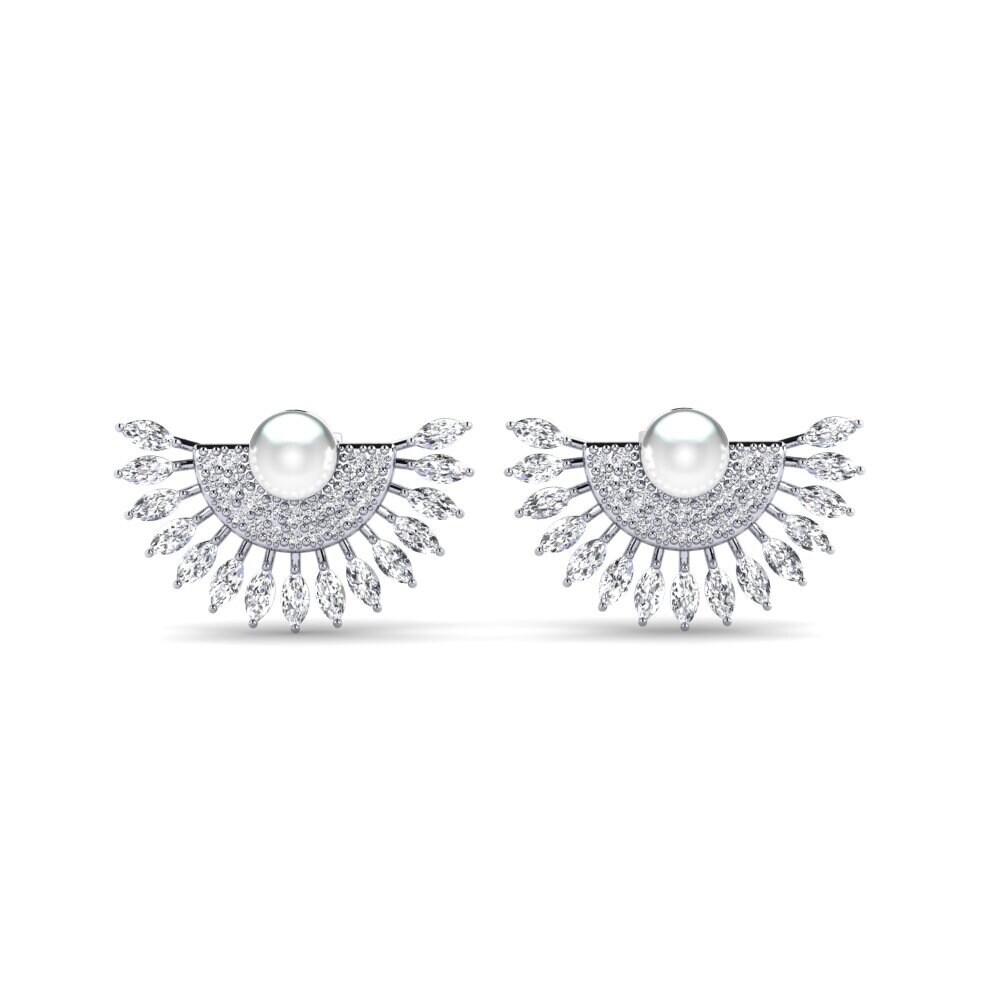 18ct White Gold Diamond Women's Earring Einosph