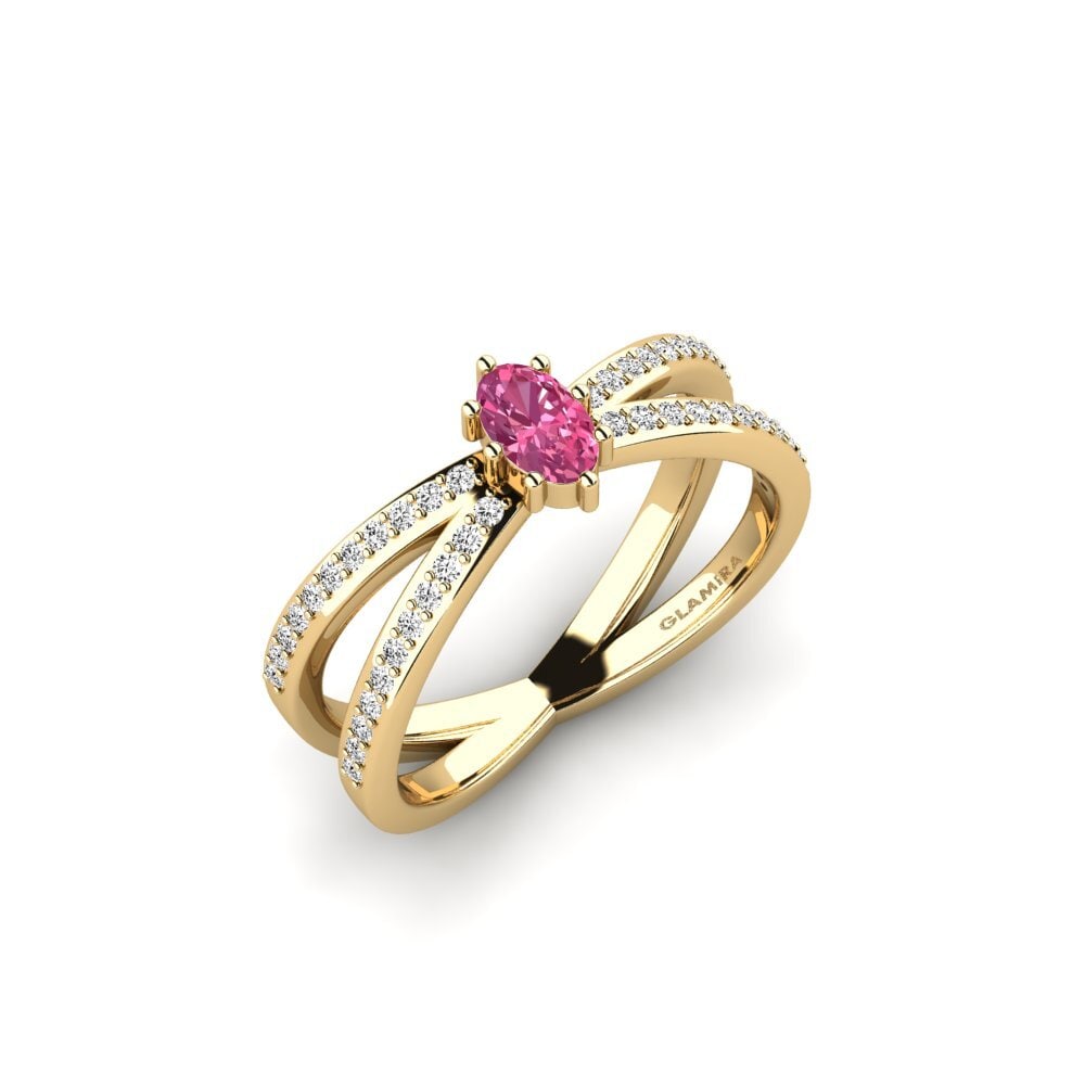 Oval Pink Tourmaline Engagement Ring Ammo