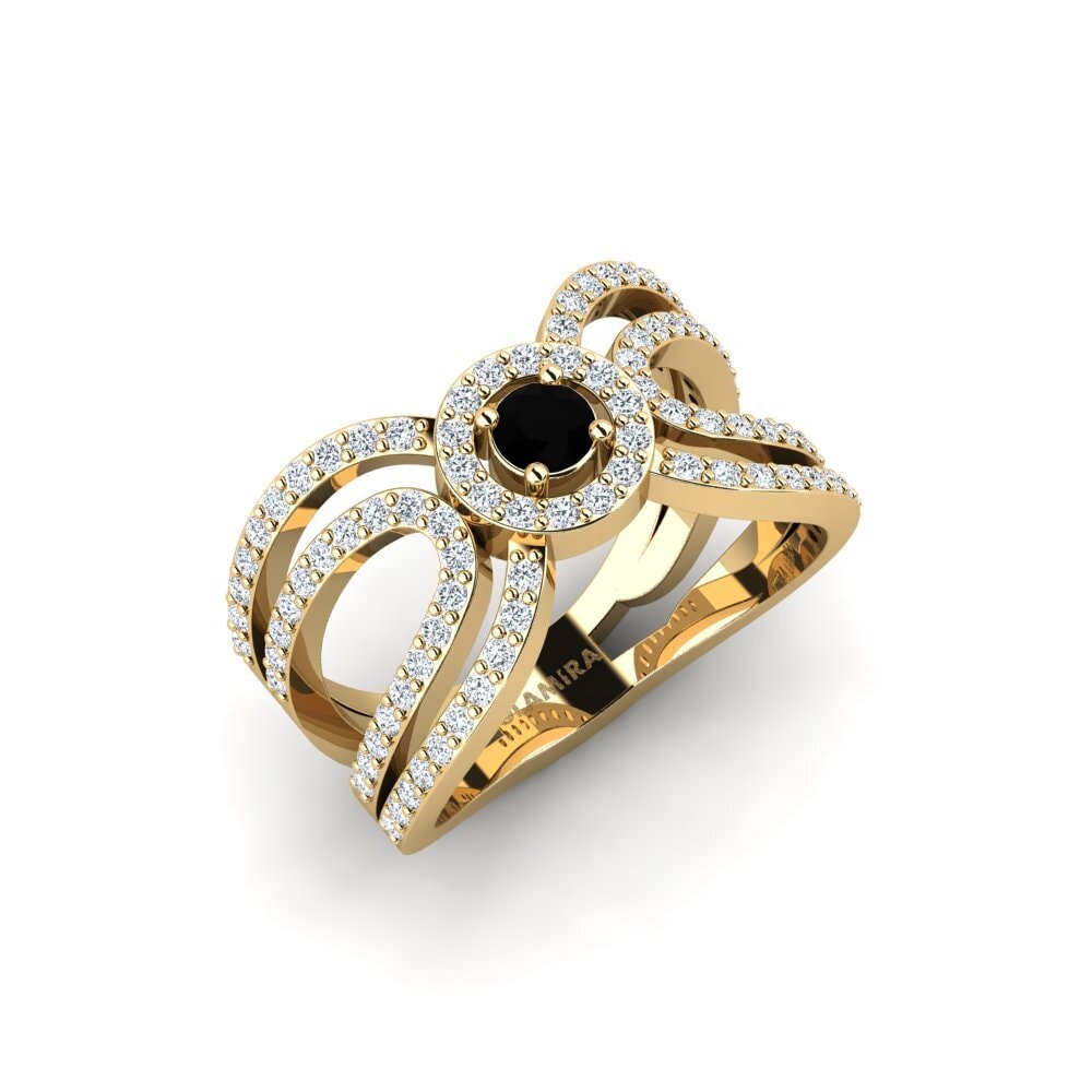 Black Sapphire Engagement Ring Bilyce