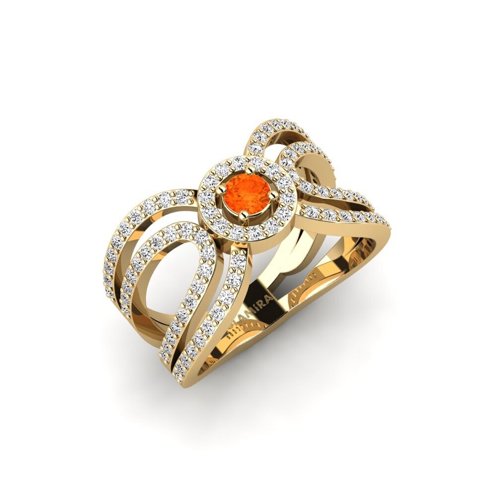 Fire-Opal Engagement Ring Bilyce
