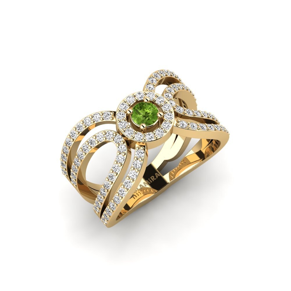 Peridot Engagement Ring Bilyce
