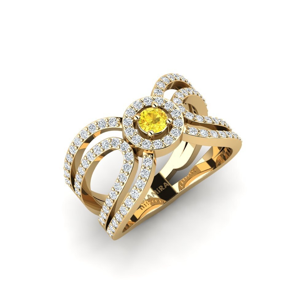Yellow Sapphire Engagement Ring Bilyce