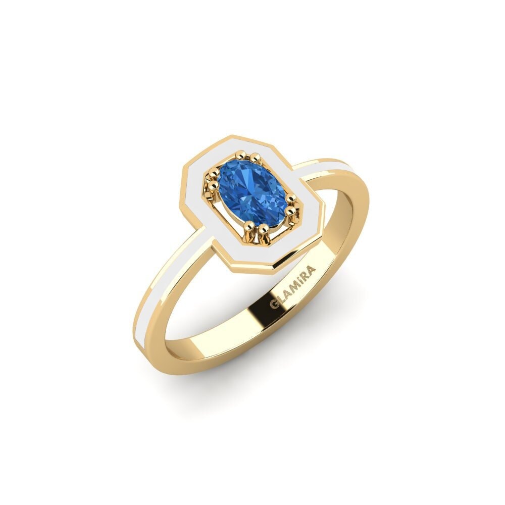 Dunkelblauer Zirkonia Ring Boubon