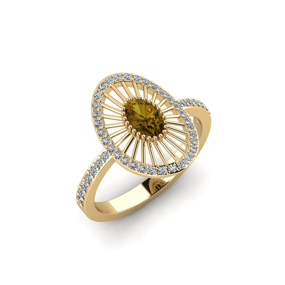 Brown Zircon Ring Bourbonne