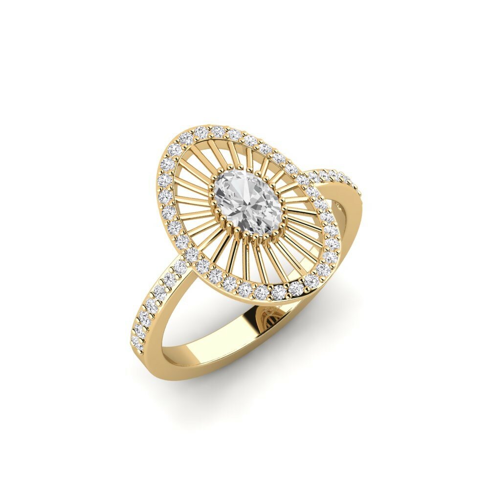 Saphir Blanc Bague Bourbonne