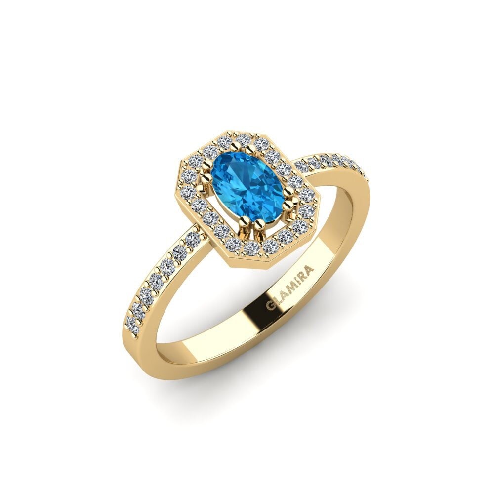 Blue Topaz Engagement Ring Bughein
