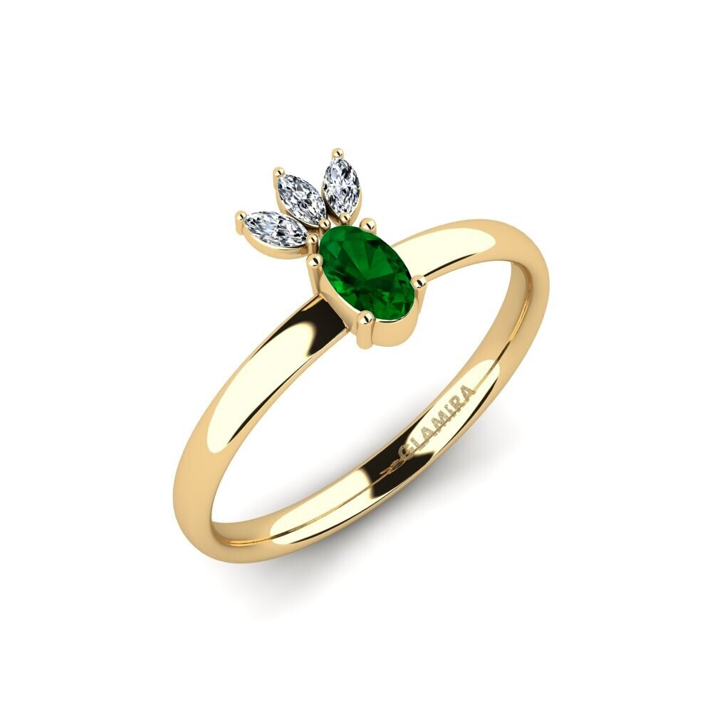 Zircone Vert Bague de fiançailles Cagiesine