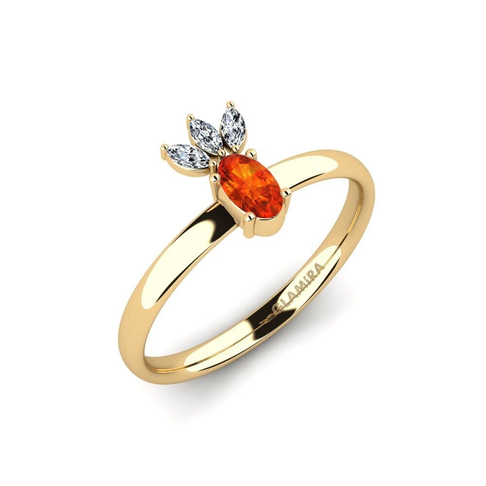Orange Sapphire Engagement Ring Cagiesine