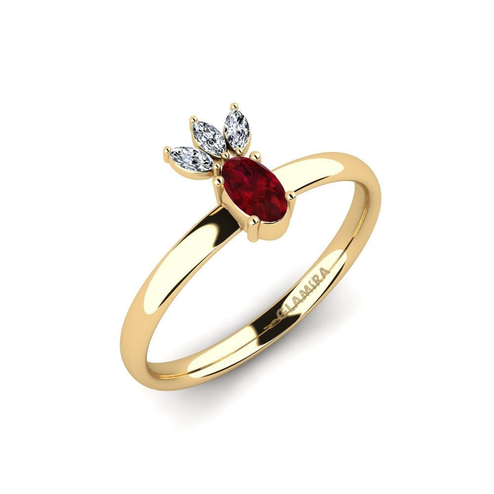Ruby Engagement Ring Cagiesine