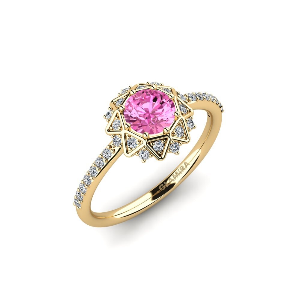 Pink Topaz Engagement Ring Ciph